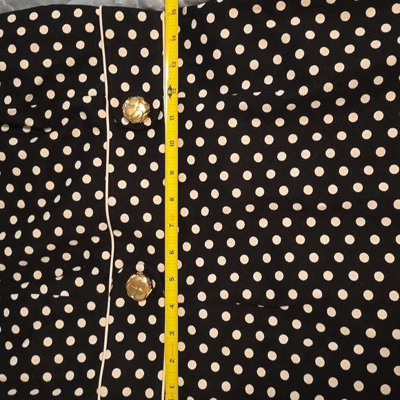 Tahari Arthur S. Levine Elegant Black and White Polka Dot Dress Size 6 (Bin 20) - Picture 6 of 10